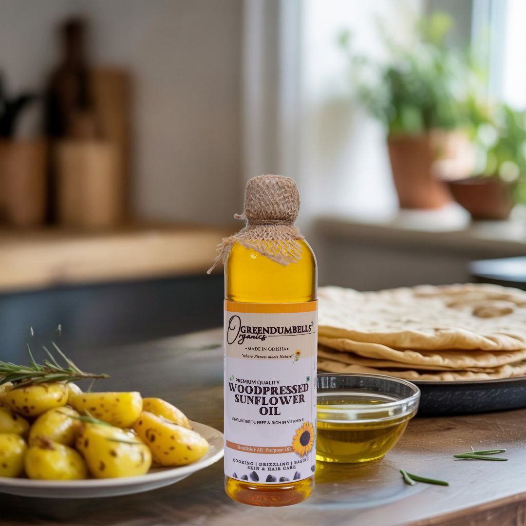 FI 7 Cold Pressed Sunflower Oil 500ml – GreenDumbells Organics - Image 1