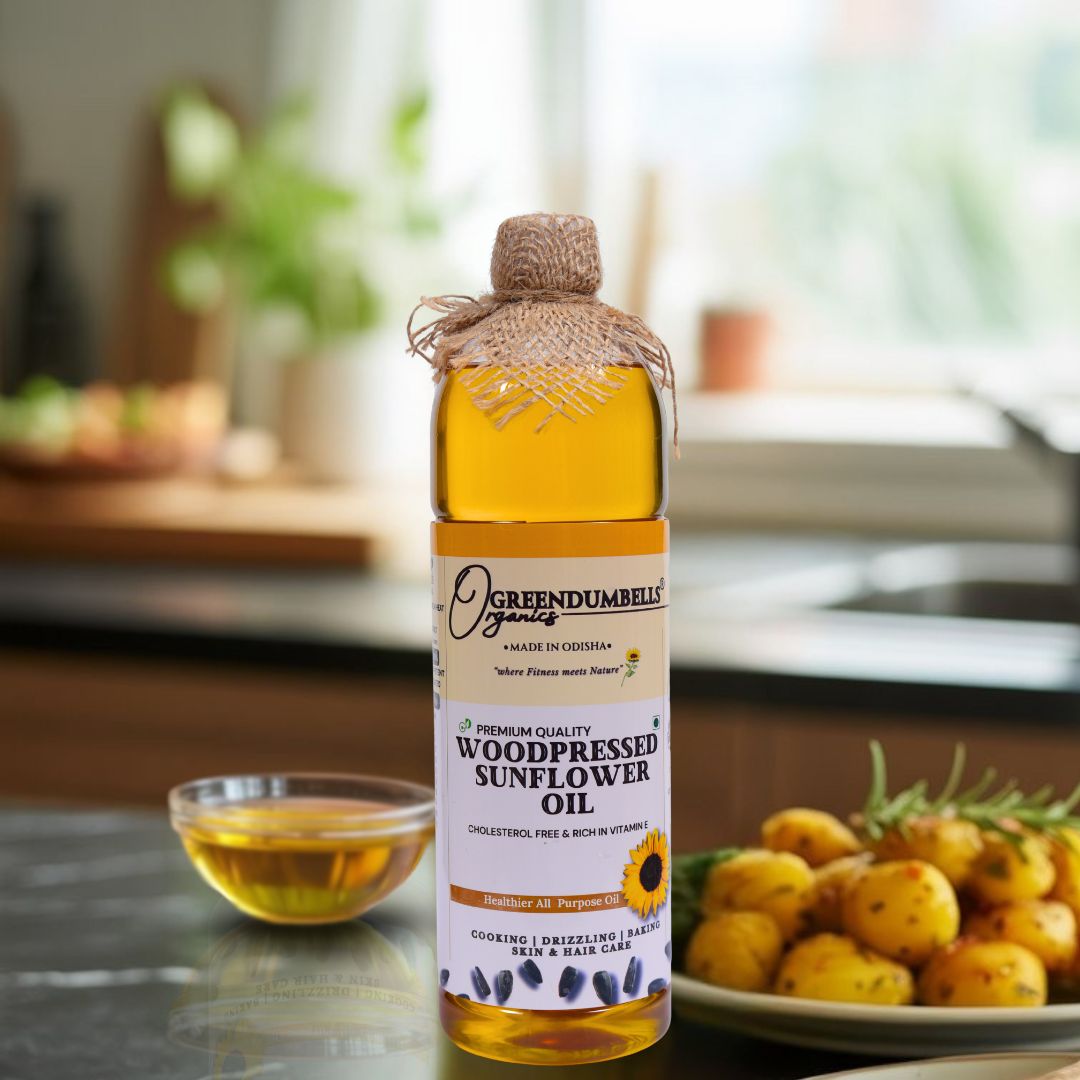 FI6 Cold Pressed Sunflower Oil 1L – GreenDumbells Organics - Image 1