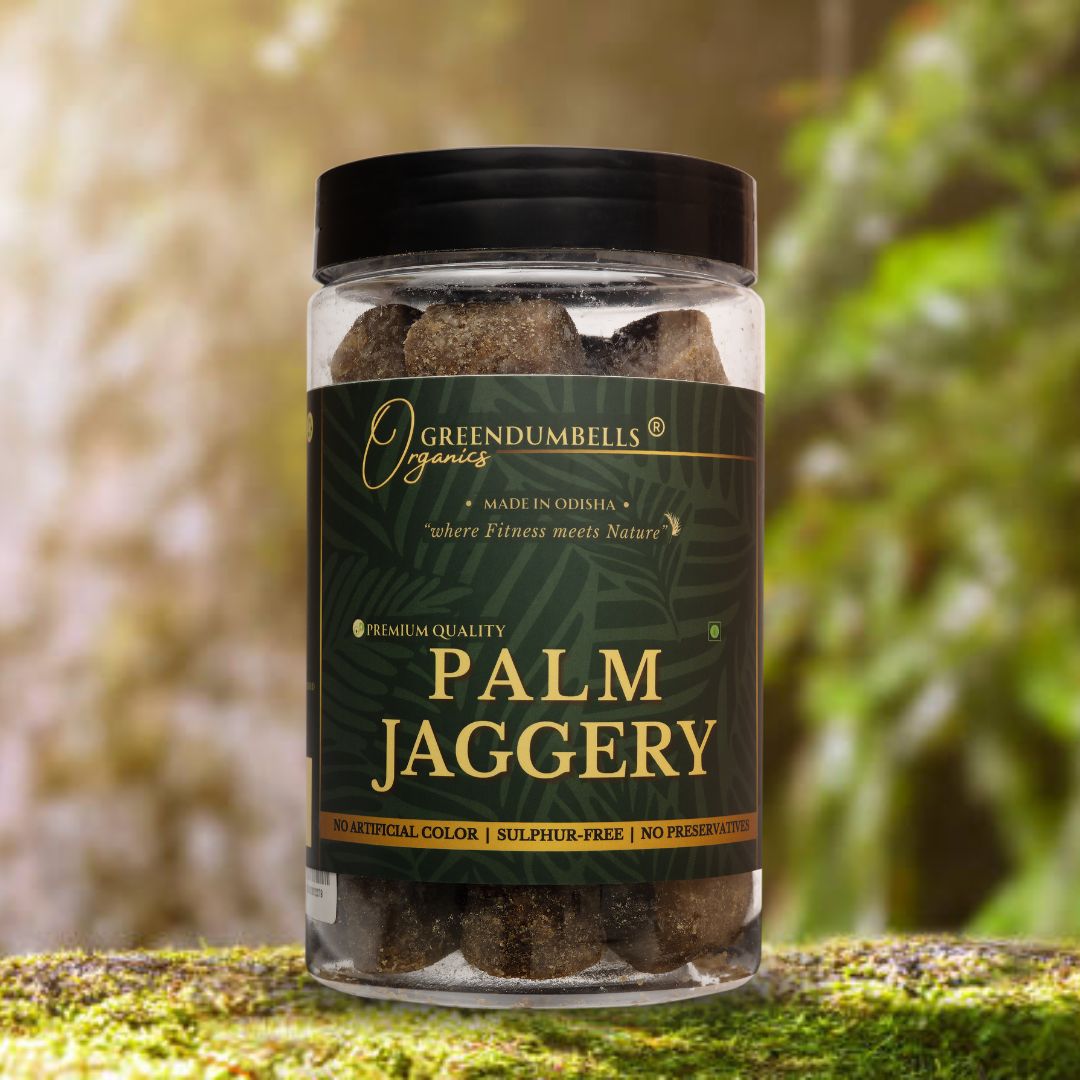 Front GreenDumbells Organics Palm Jaggery Cubes - 400 gm - Image 1