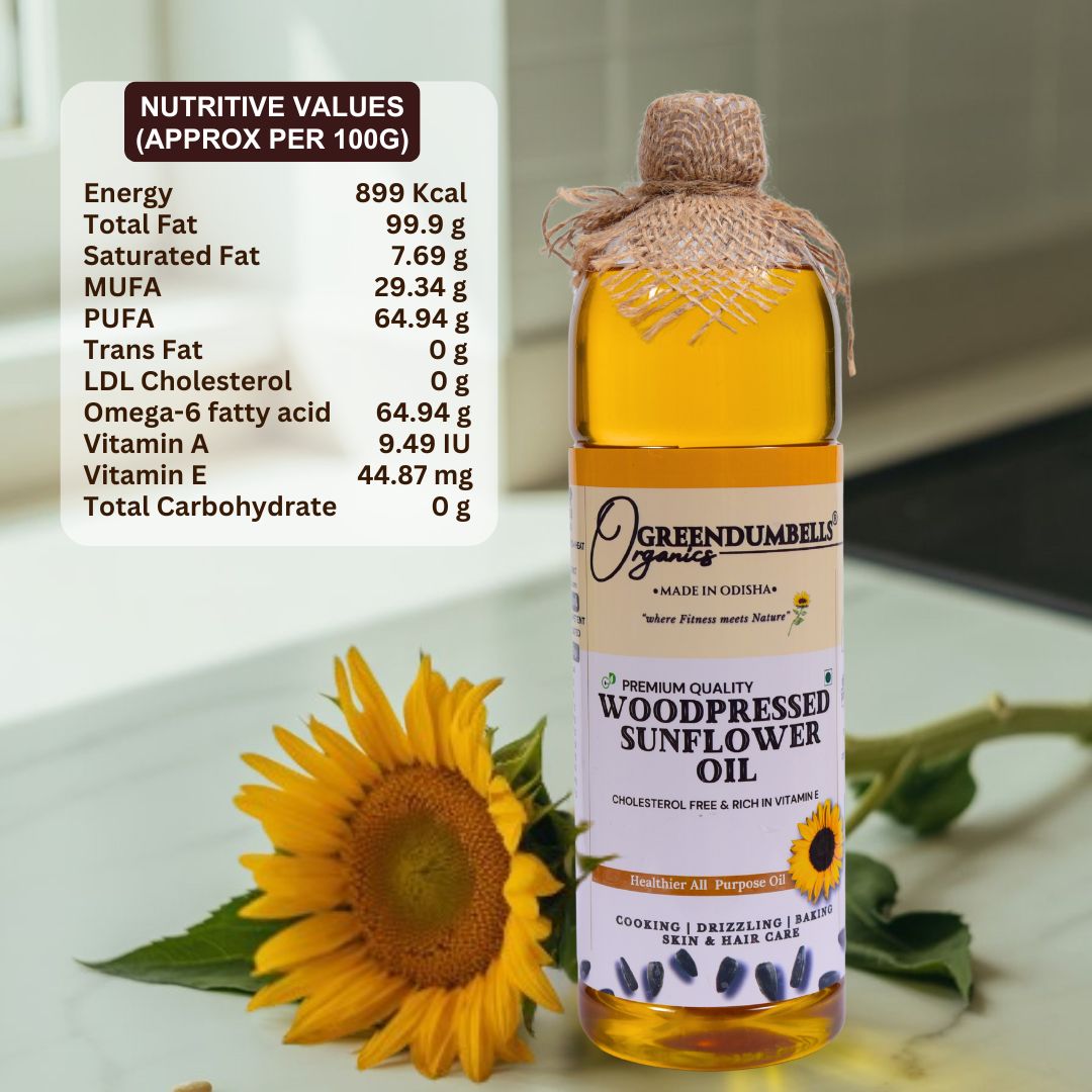GD Product Img (2) Cold Pressed Sunflower Oil 1L – GreenDumbells Organics - Image 4
