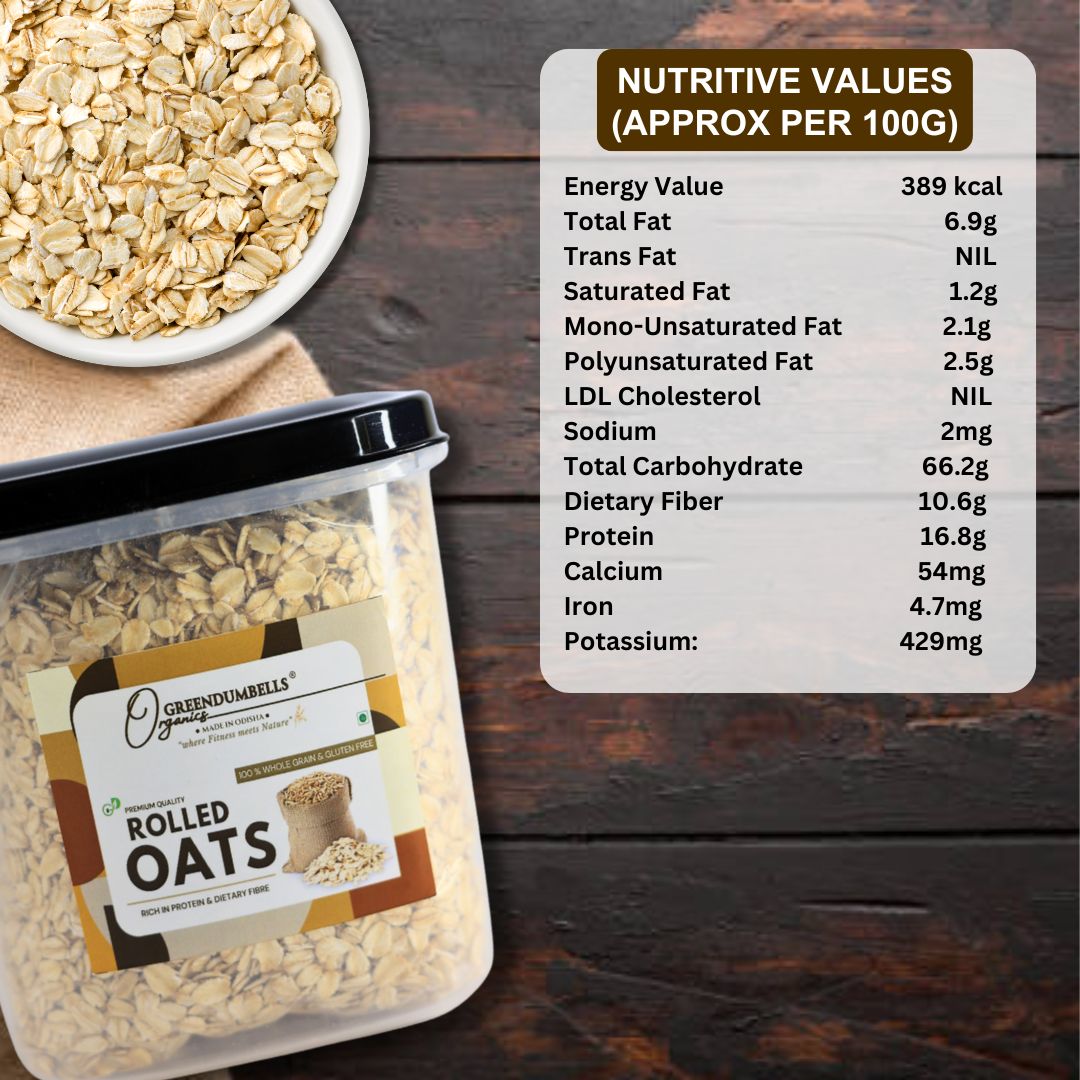 GD Product Img (2) Jumbo Rolled Oats 850g | High Fibre & Protein | GreenDumbells - Image 4