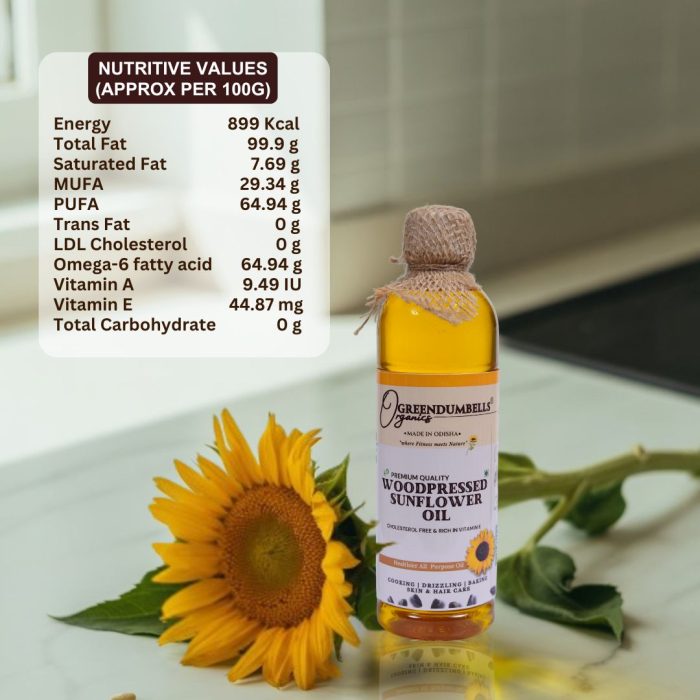 Cold Pressed Sunflower Oil 500ml – GreenDumbells Organics - Image 4