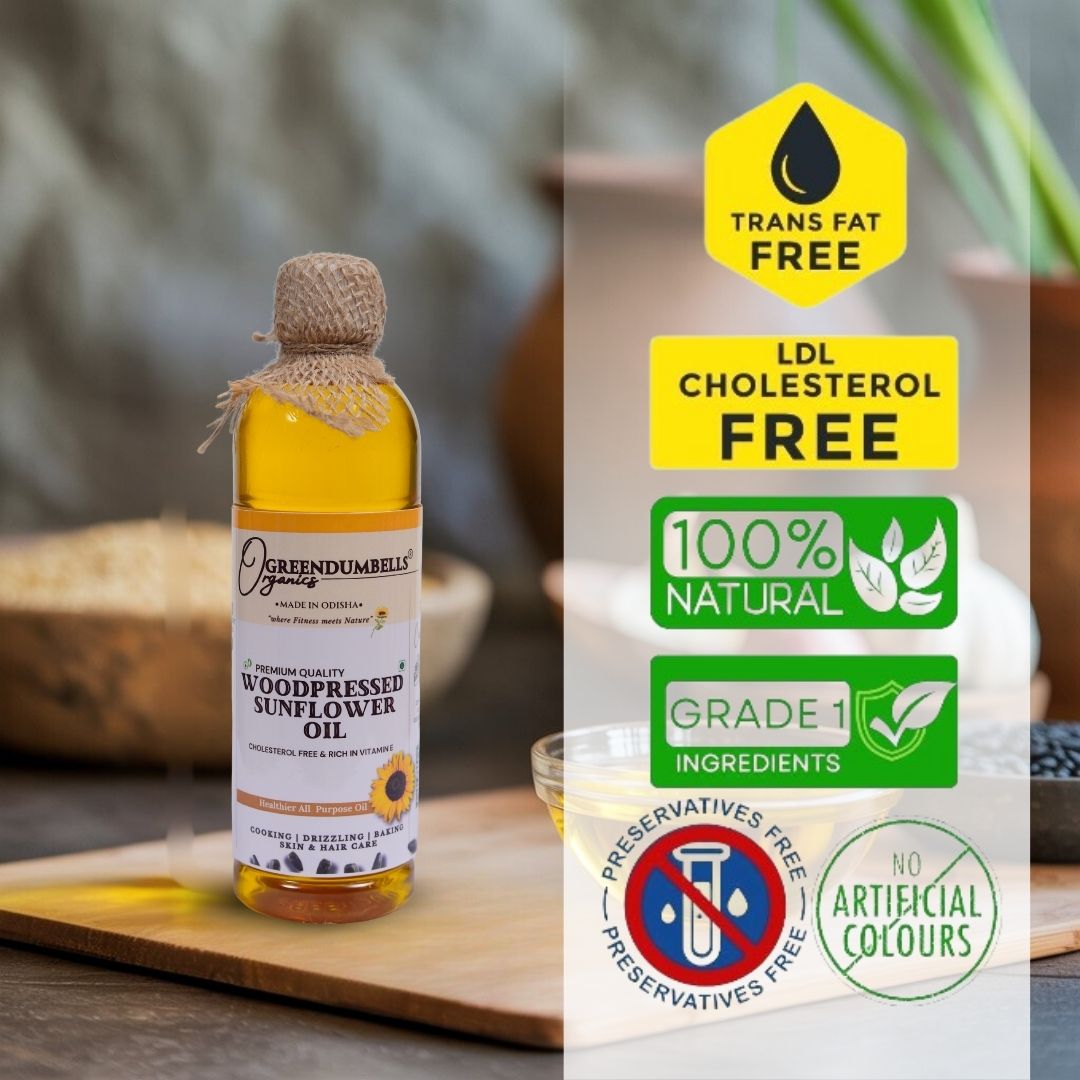GD Product Img (6) Cold Pressed Sunflower Oil 500ml – GreenDumbells Organics - Image 3