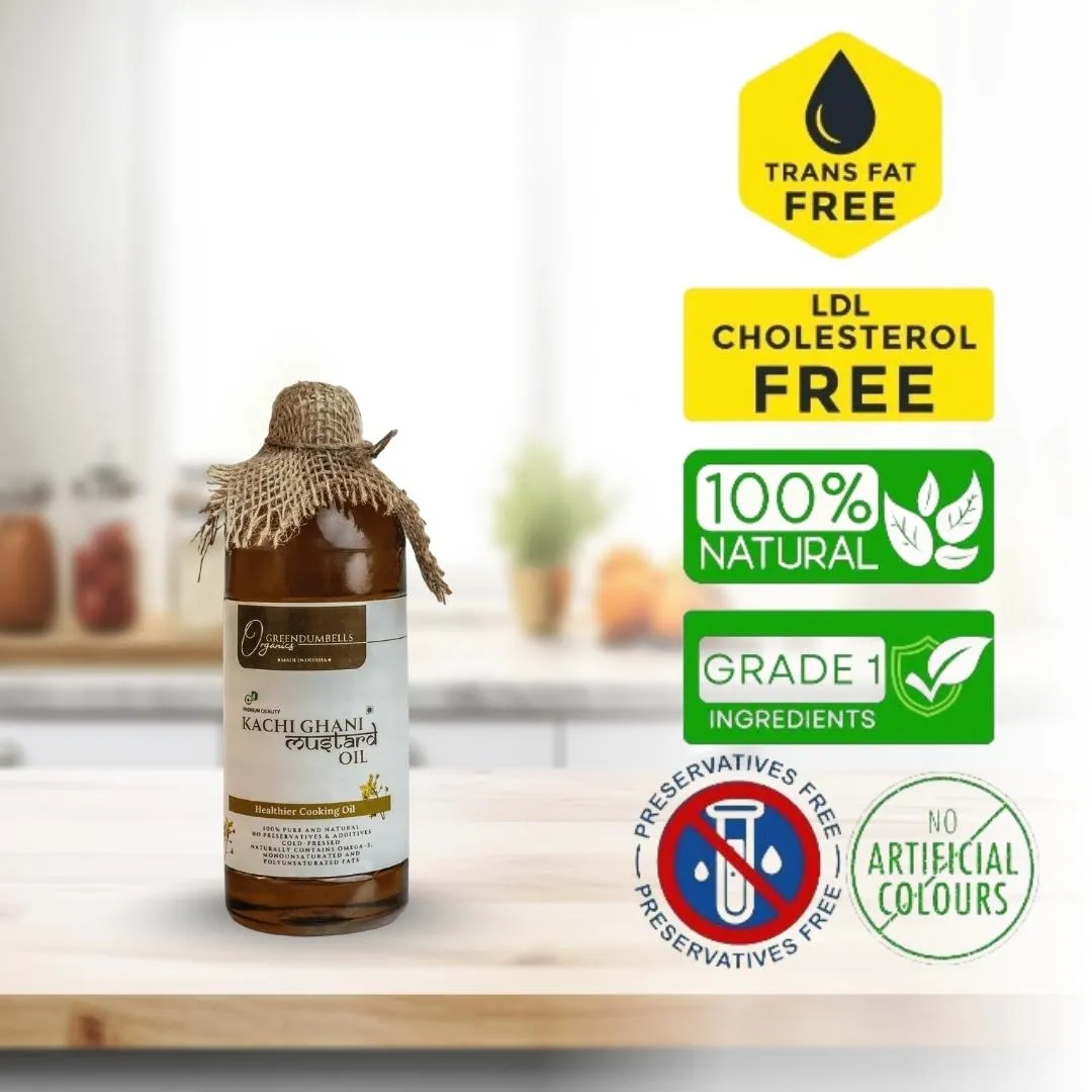 GD Product Img GreenDumbells Organics Wood Pressed Mustard Oil – 500 mL - Image 3