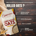 Jumbo Rolled Oats 750g | High Fibre & Protein | GreenDumbells - Image 4