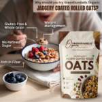 Jaggery Coated Rolled Oats, Granola 750g | Healthy Snack | GreenDumbells - Image 4