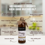 Wood Pressed Mustard Oil 500 mL – GreenDumbells Organics - Image 4